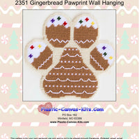 Gingerbread Pawprint Wall Hanging