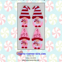 Christmas Candy Cane Gnome Magnets