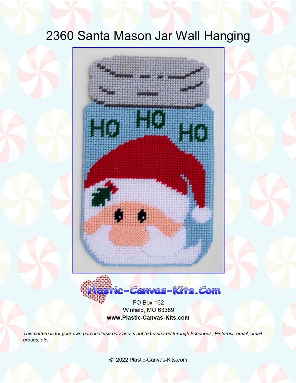 Christmas Santa Mason Jar Wall Hanging