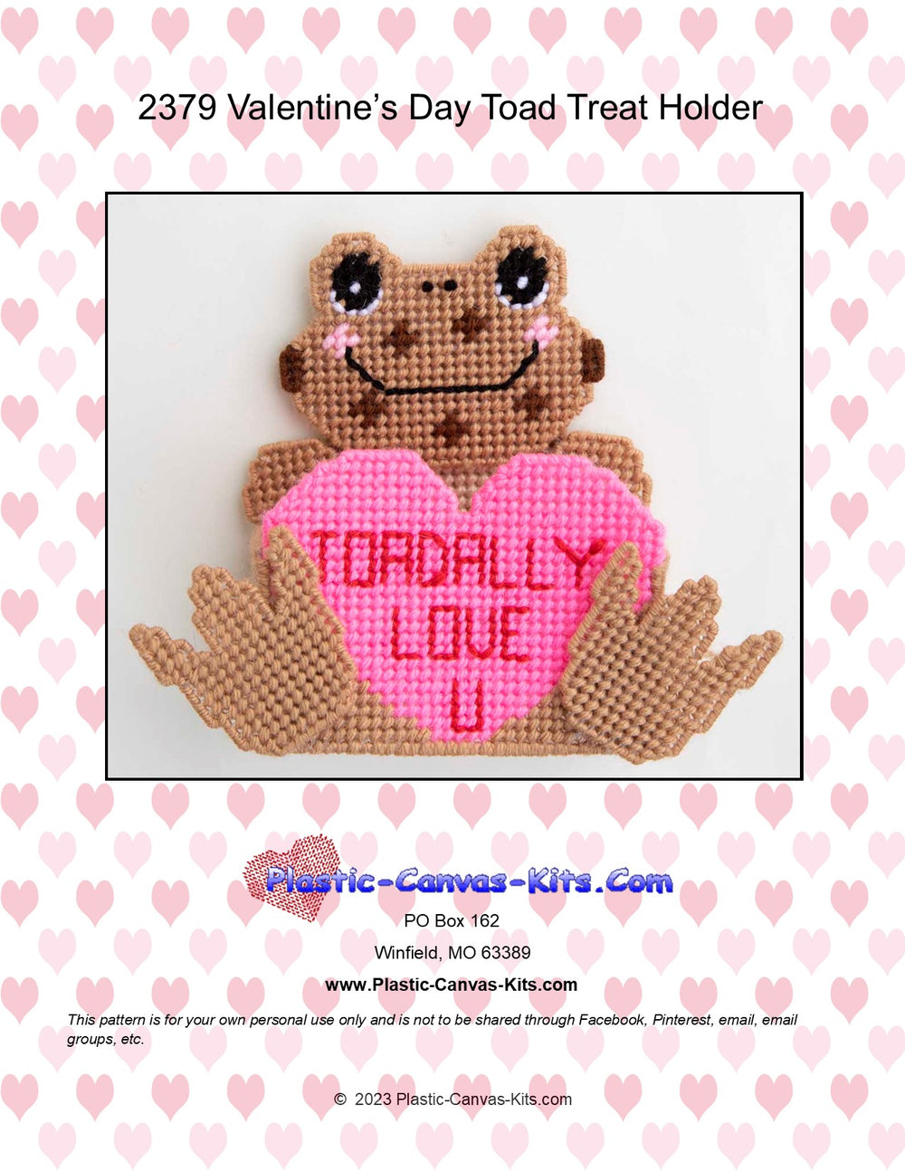 Valentine's Day Toad Treat Holder