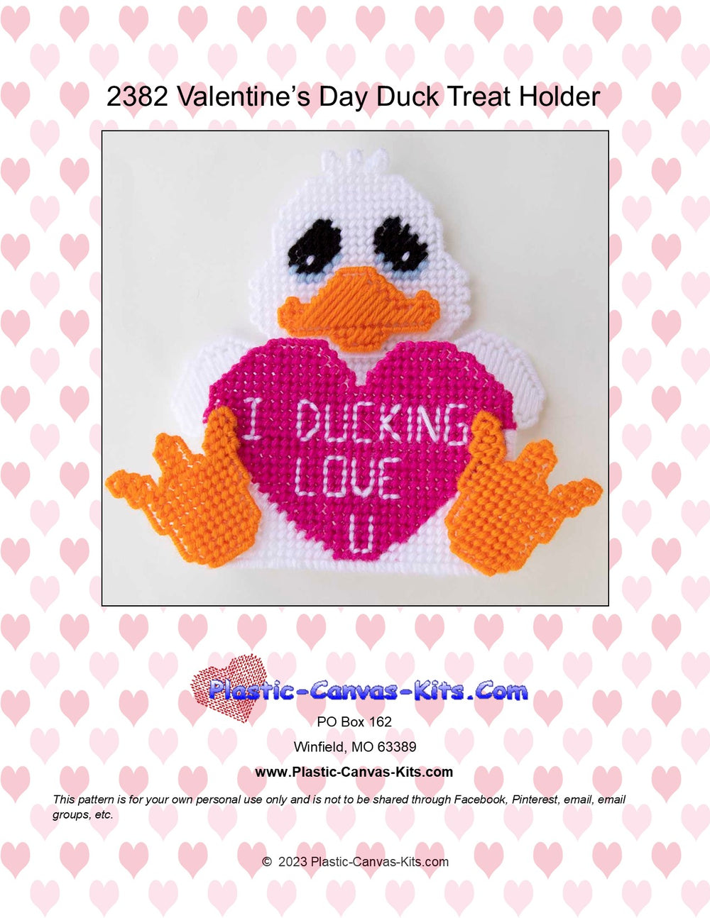 Valentine's Day Duck Treat Holder