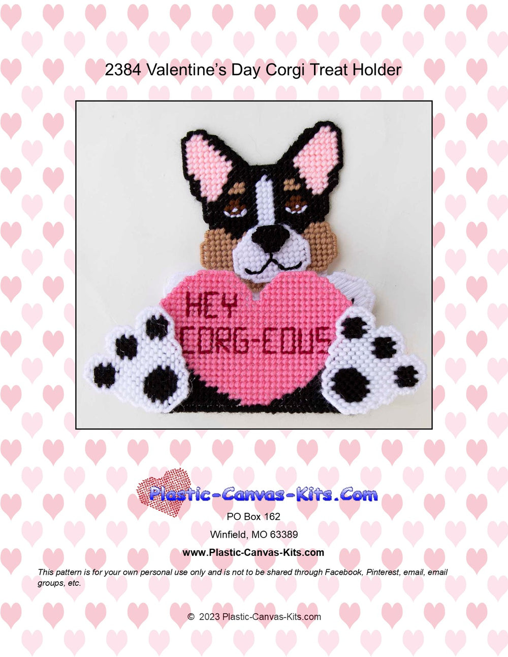 Valentine's Day Corgi Treat Holder