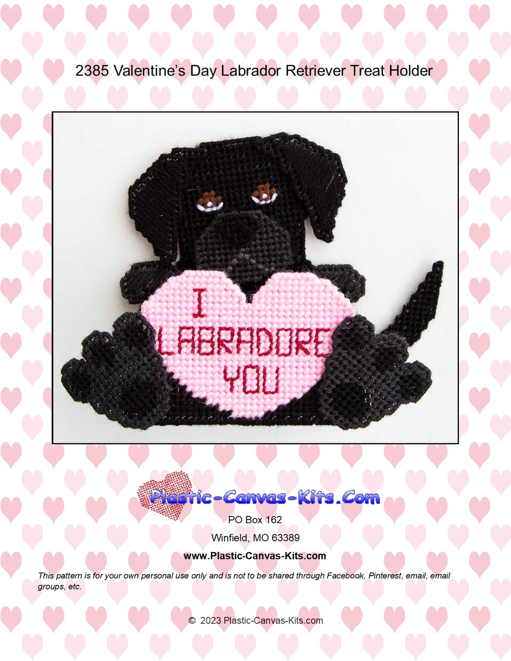 Valentine's Day Labrador Retriever Treat Holder