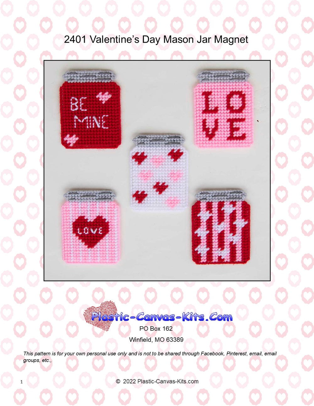Valentine's Day Mason Jar Magnets