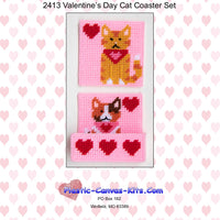 Valentine's Day Cats Coaster Set