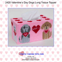 Valentine's Day Dogs Long Tissue Topper