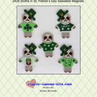 Sloths in St. Patrick's Day Sweaters Magnets