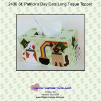 St. Patrick's Day Cats Long Tissue Topper
