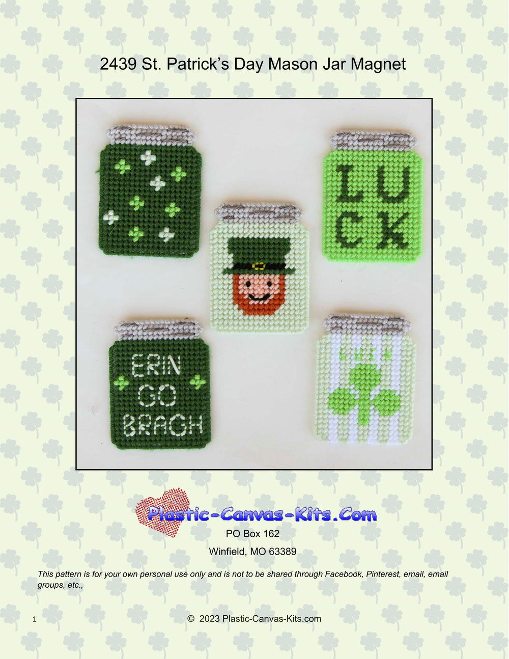 St. Patrick's Day Mason Jar Magnets