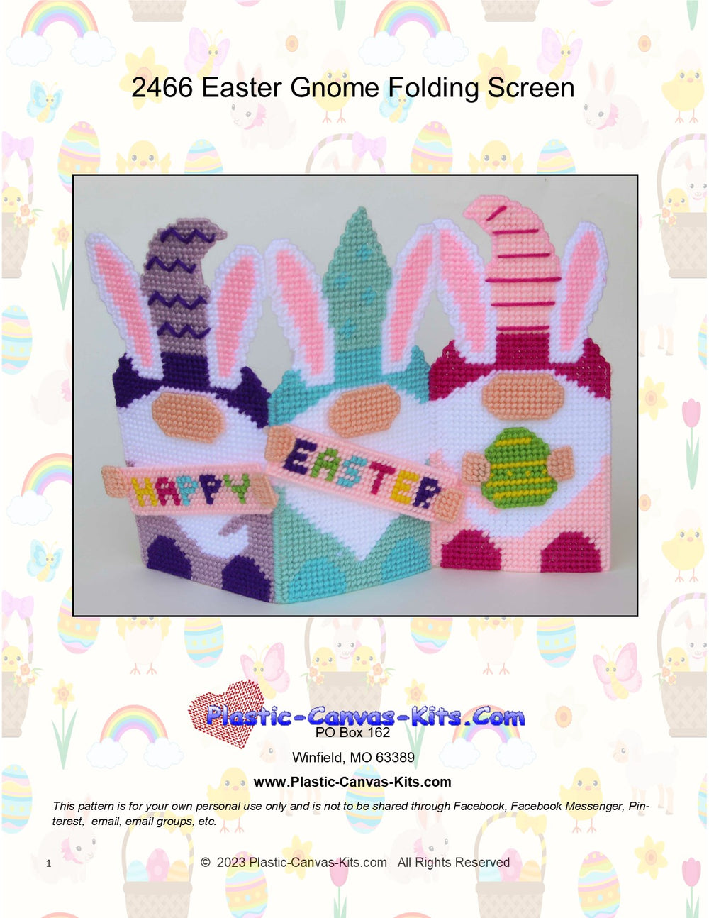 Easter Gnomes Folding Screen