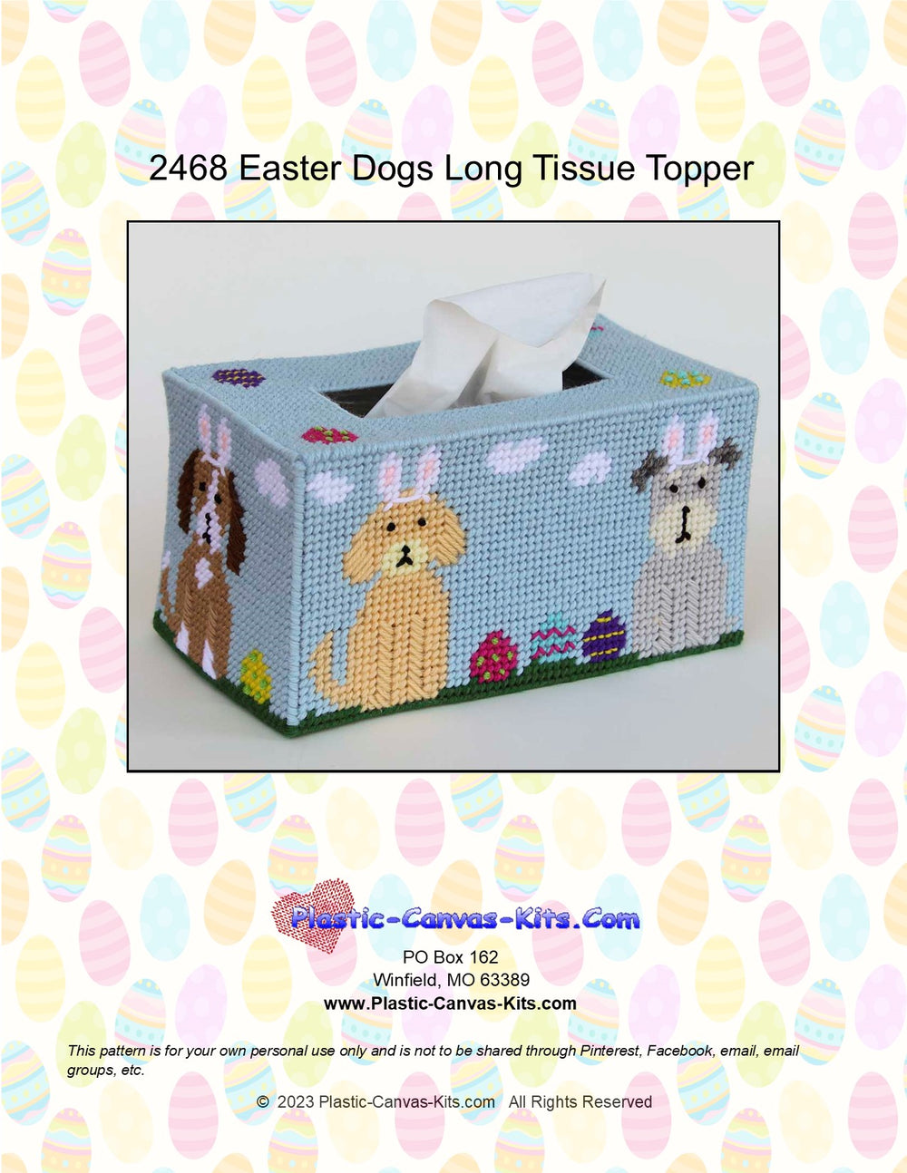 Easter Dogs Long Tissue Topper