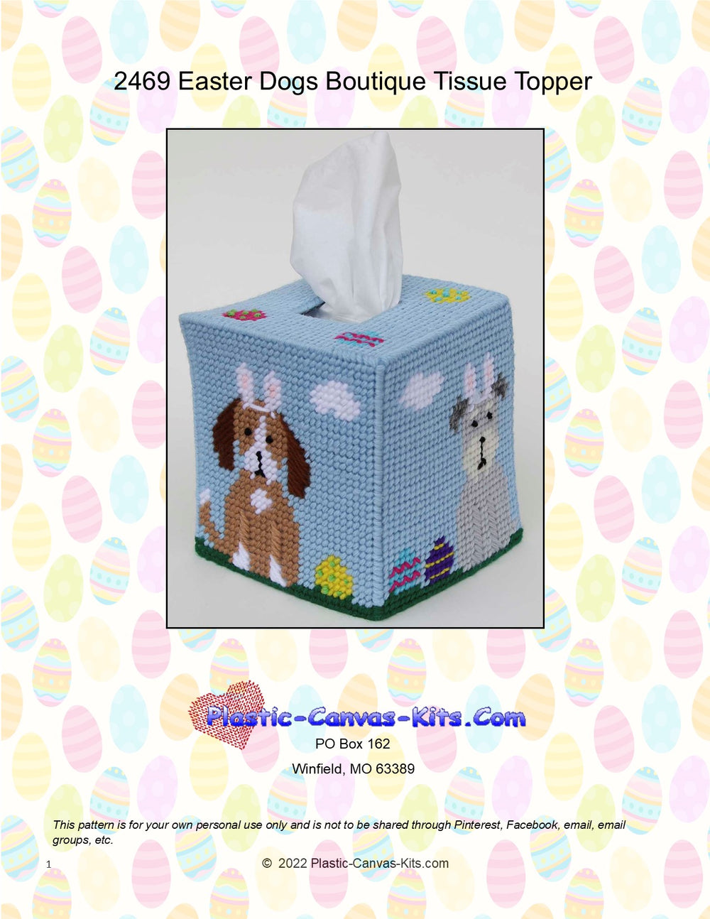 Easter Dogs Boutique Tissue Topper