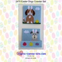 Easter Dogs Coaster Set