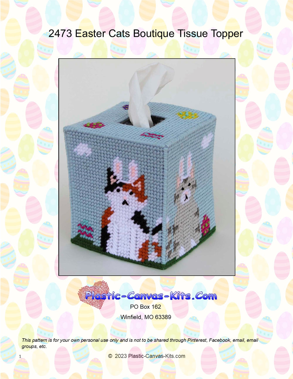 Easter Cats Boutique Tissue Topper