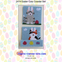 Easter Cats Coaster Set