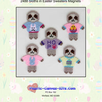 Sloths in Easter Sweaters Magnets