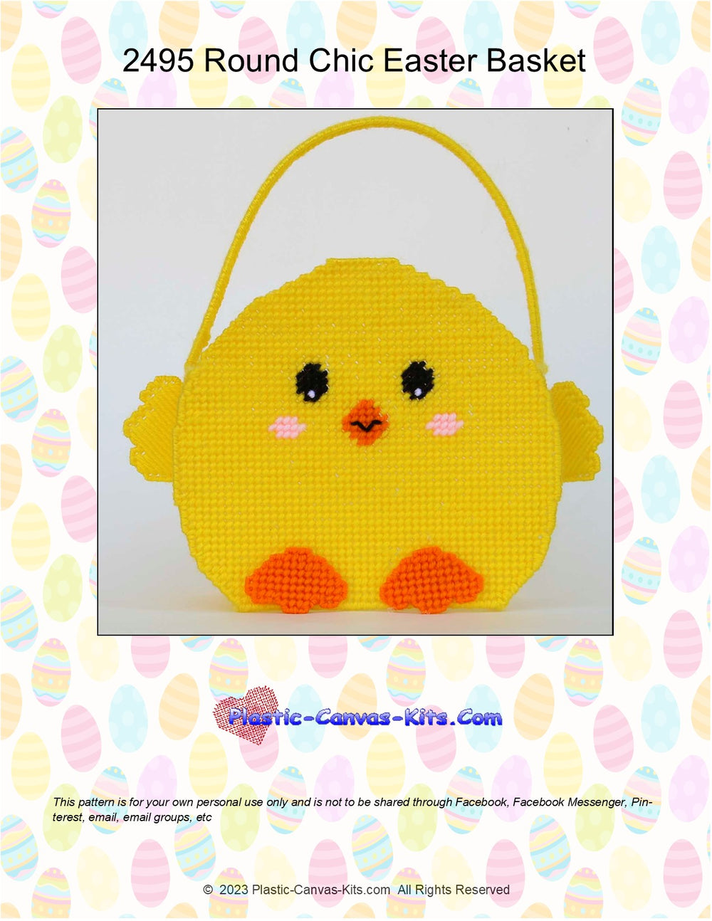 Round Easter Chic Basket