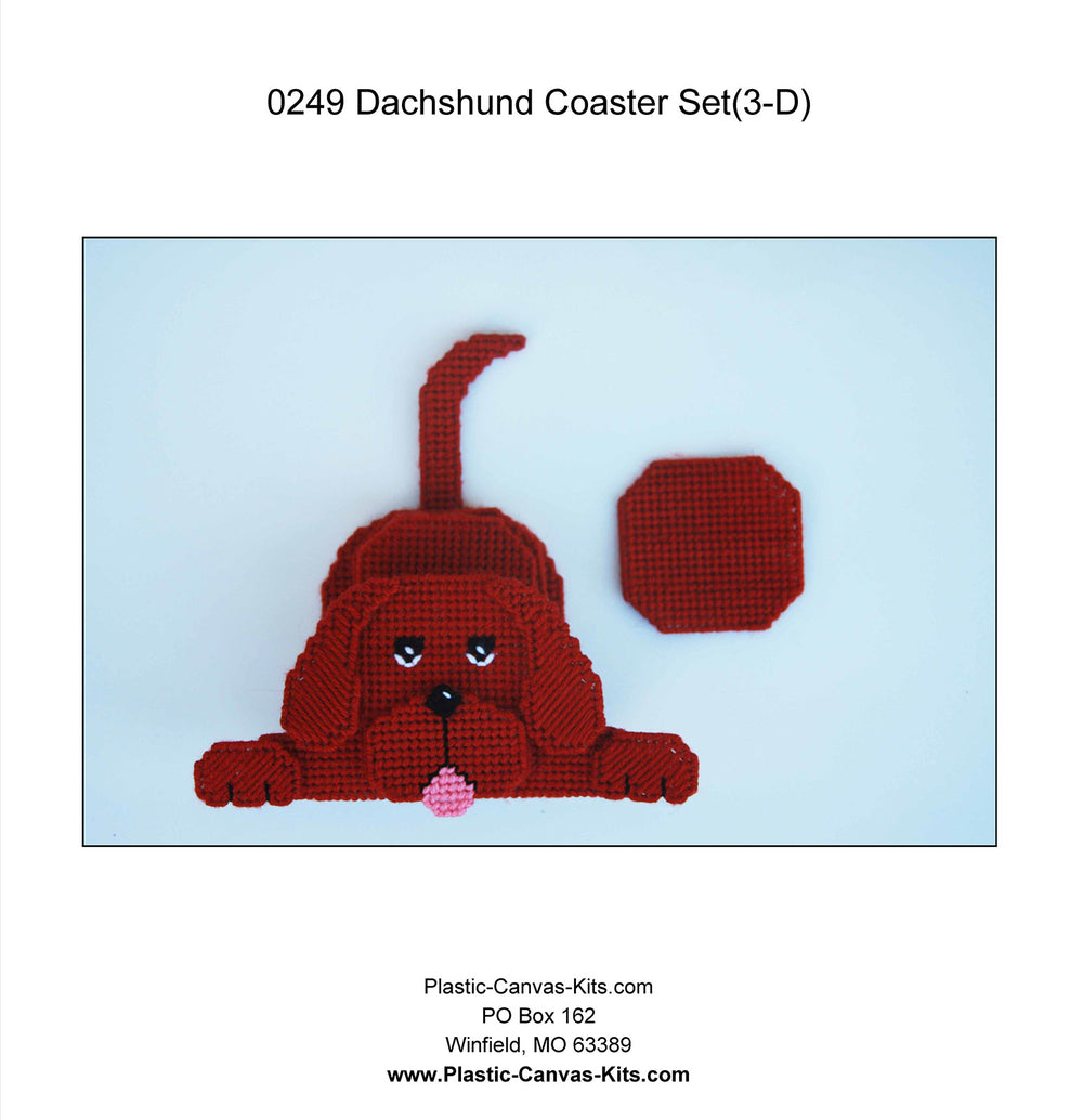 3D Dachshund Coaster Set