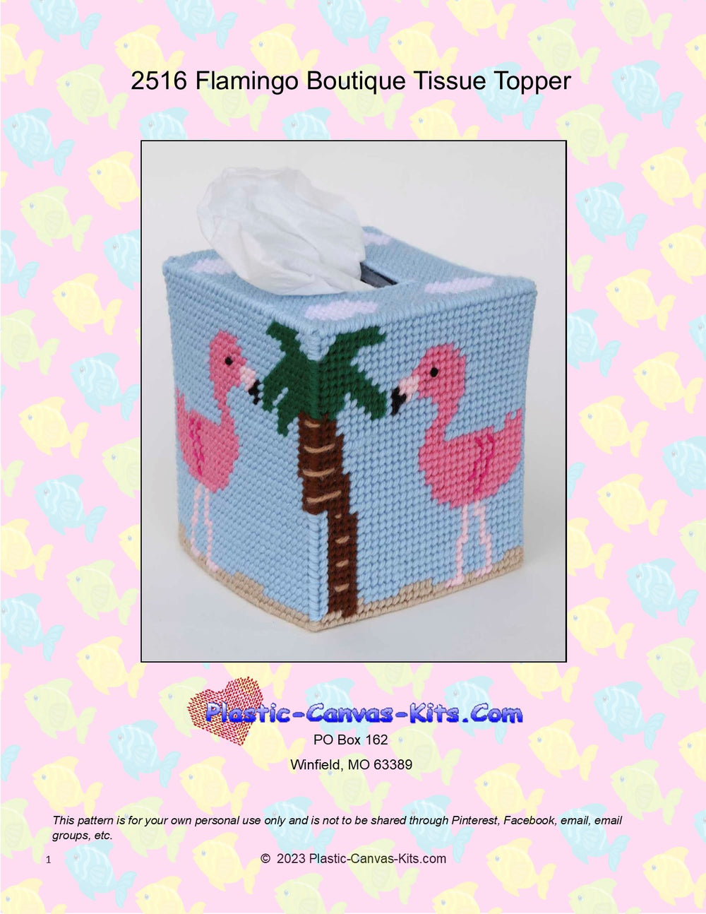 Flamingo Boutique Tissue Topper