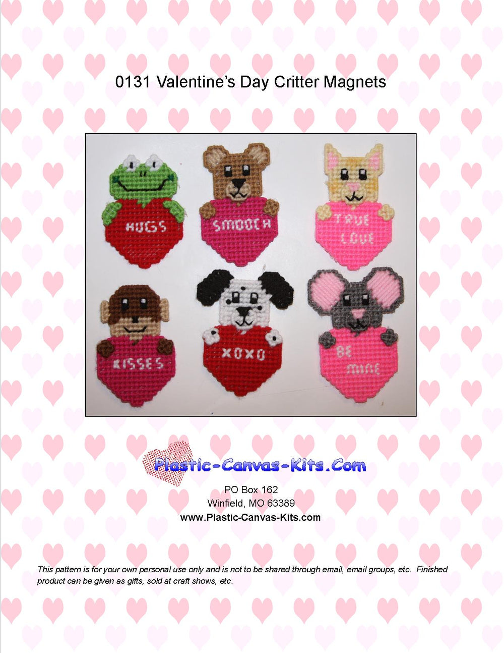 Valentine's Day Animal Magnets