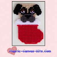 Pug in Stocking Christmas Ornament