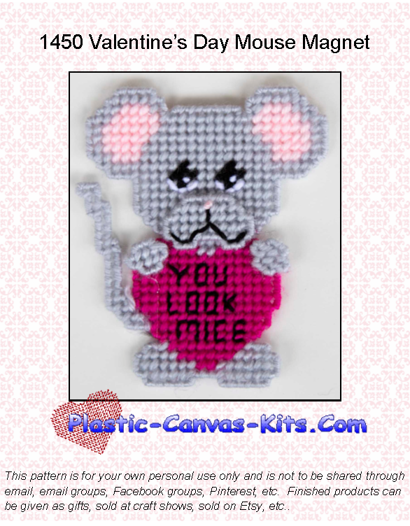 Valentine's Day Mouse Magnet