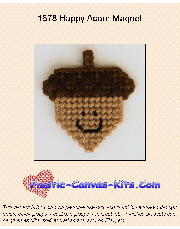 Happy Acorn Magnet