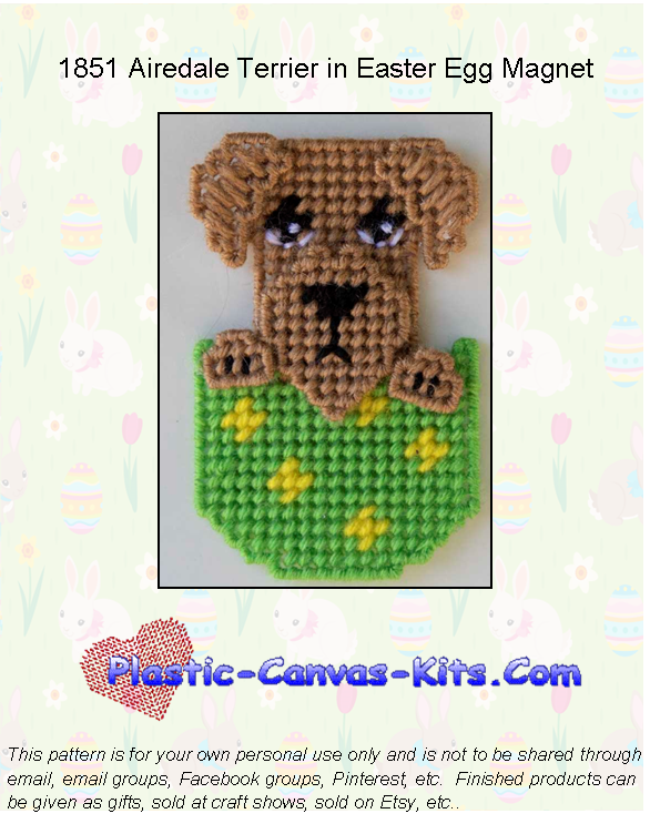 Airedale Terrier in Easter Egg Magnet