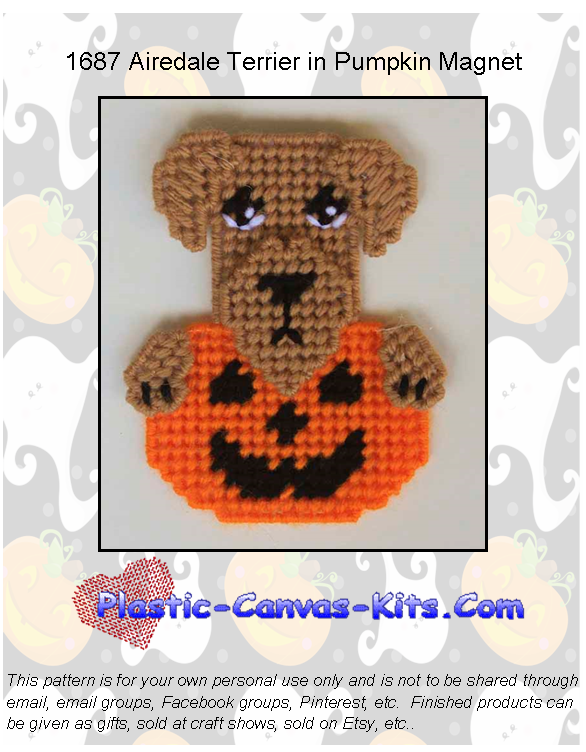 Airedale Terrier Halloween Magnet