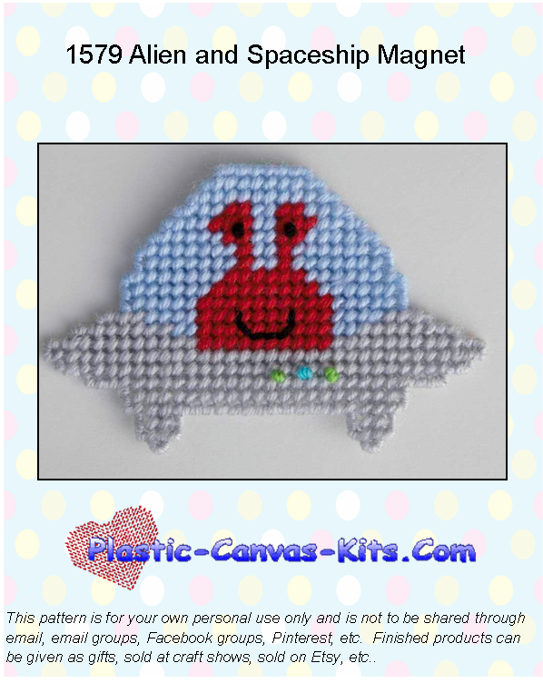 Alien and Spaceship Magnet