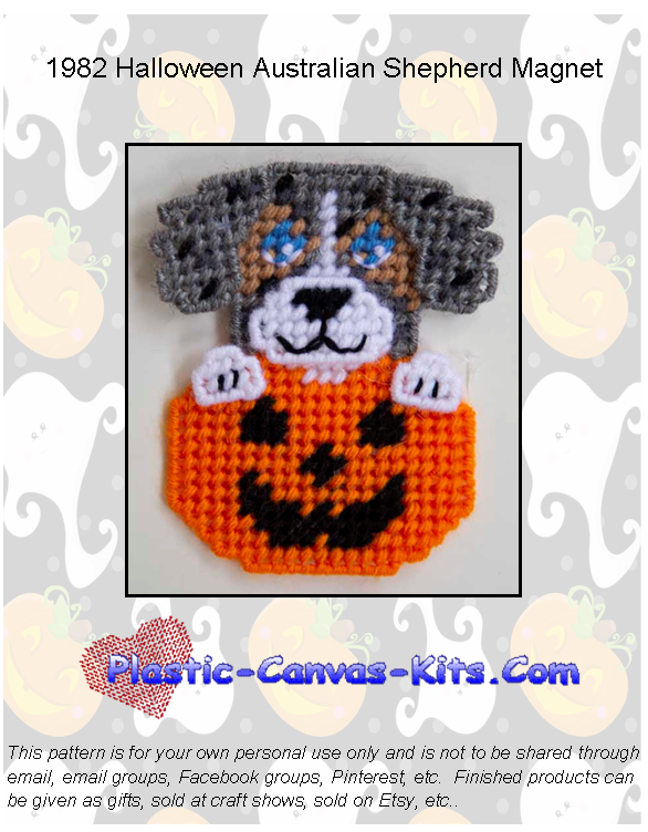 Australian Shepherd Halloween Magnet