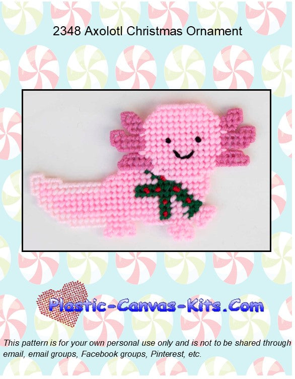 Axolotl Christmas Ornament