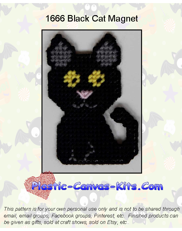 Black Cat Magnet