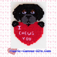 Black Labrador Retriever Valentine's Day Magnet