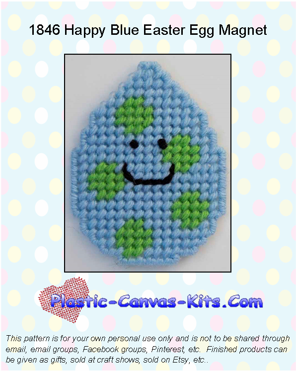 Happy Blue Easter Egg Magnet