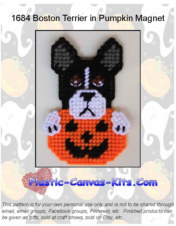 Boston Terrier Halloween Magnet