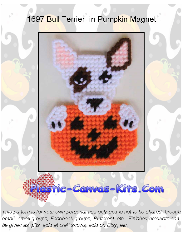 Bull Terrier Halloween Magnet