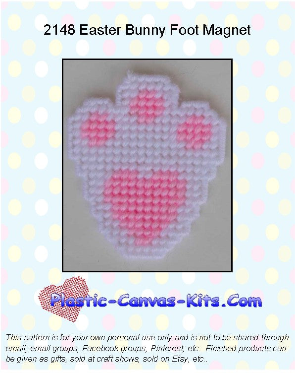 Easter Bunny Foot Magnet
