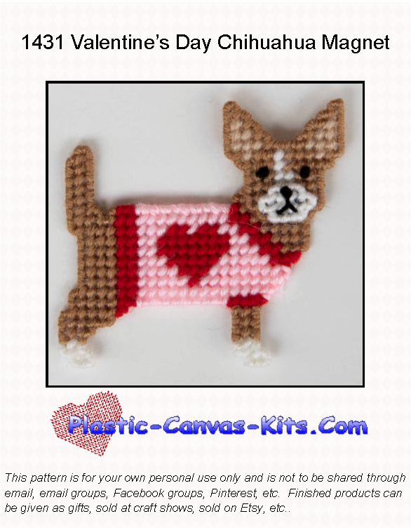 Valentine's Day Chihuahua Magnet