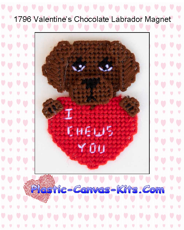Chocolate Labrador Retriever Valentine's Magnet