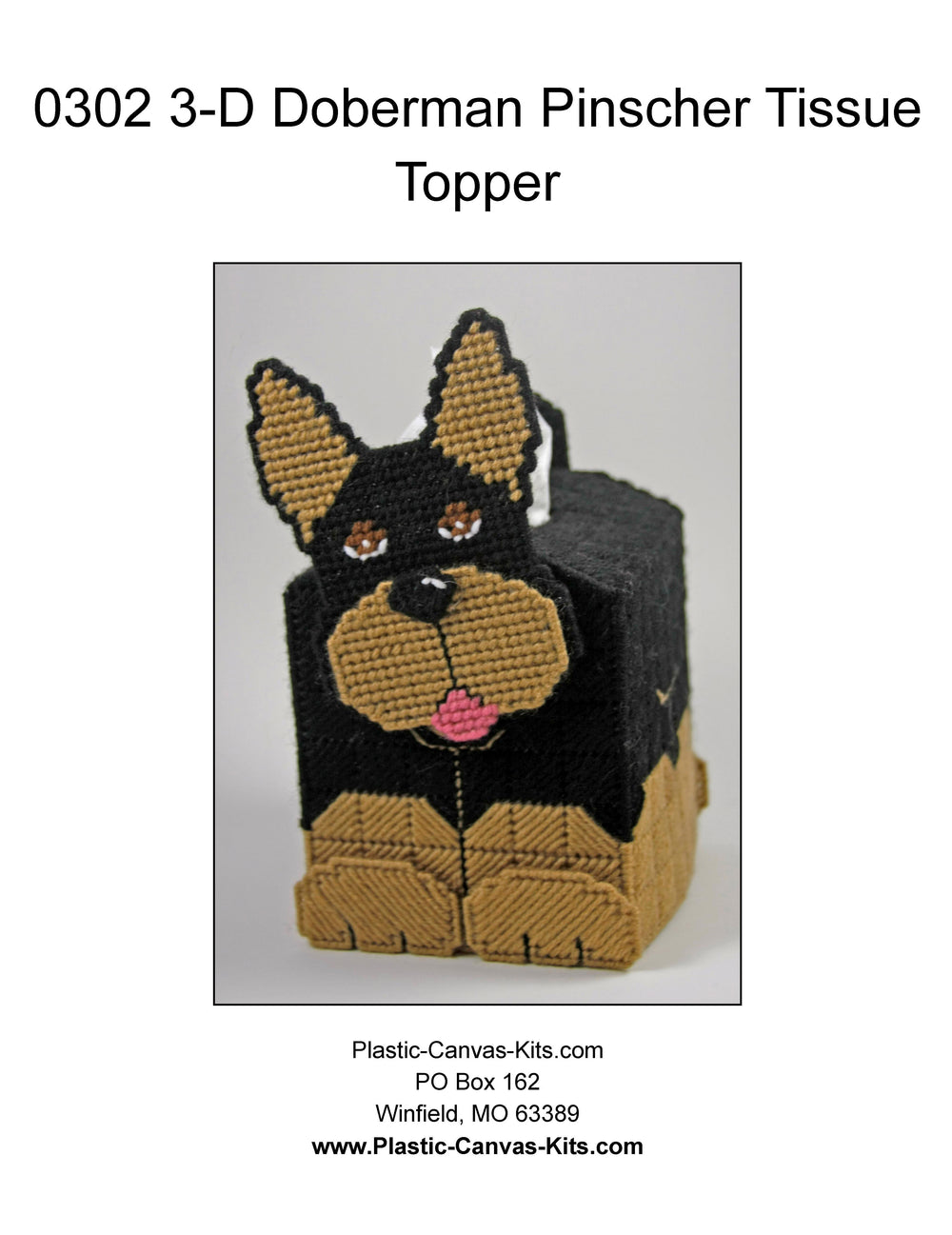 Doberman Pinscher 3-D Tissue Topper