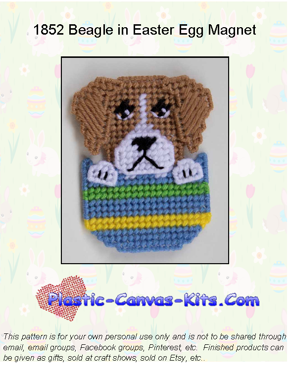 Beagle in Easter Egg Magnet