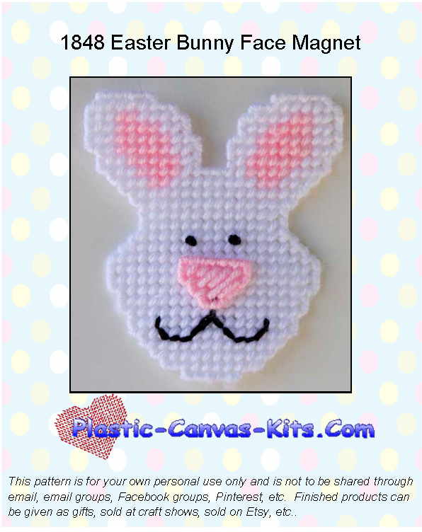 Easter Bunny Face Magnet