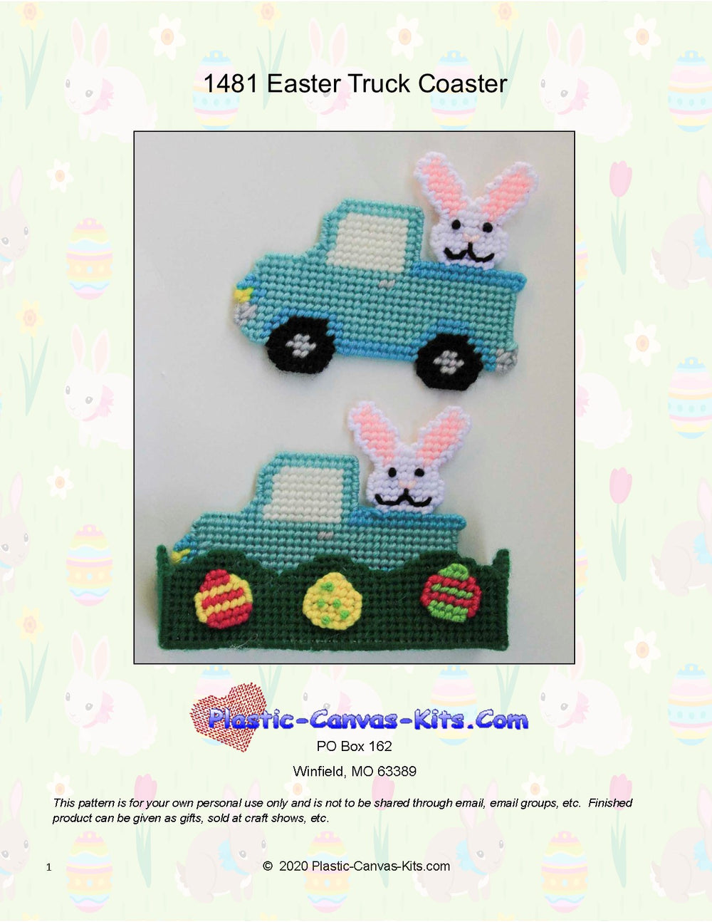 Easter Truck Coaster Set