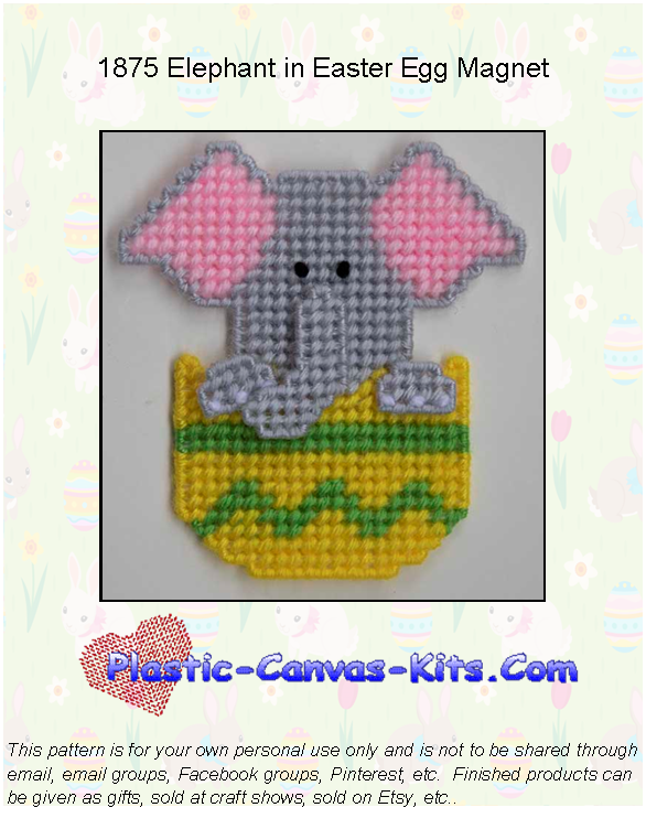 Elephant in Easter Egg Magnet