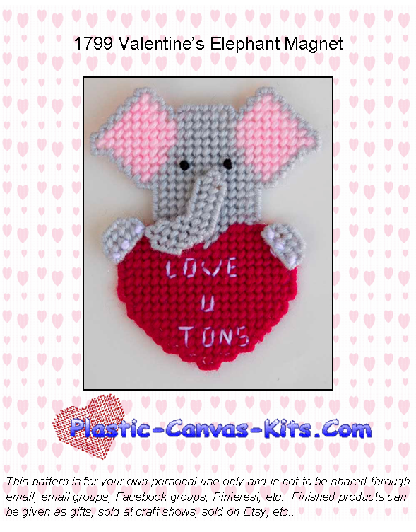 Elephant Valentine's Day Magnet