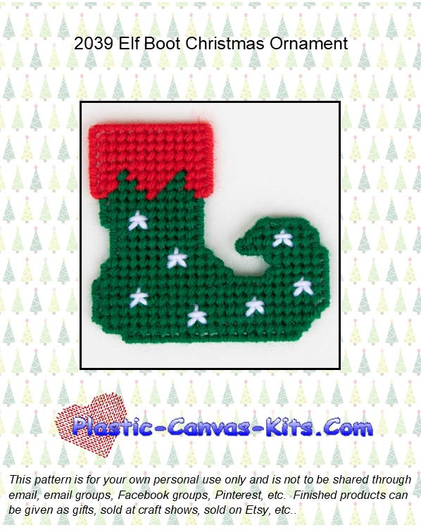 Elf Boot Christmas Ornament