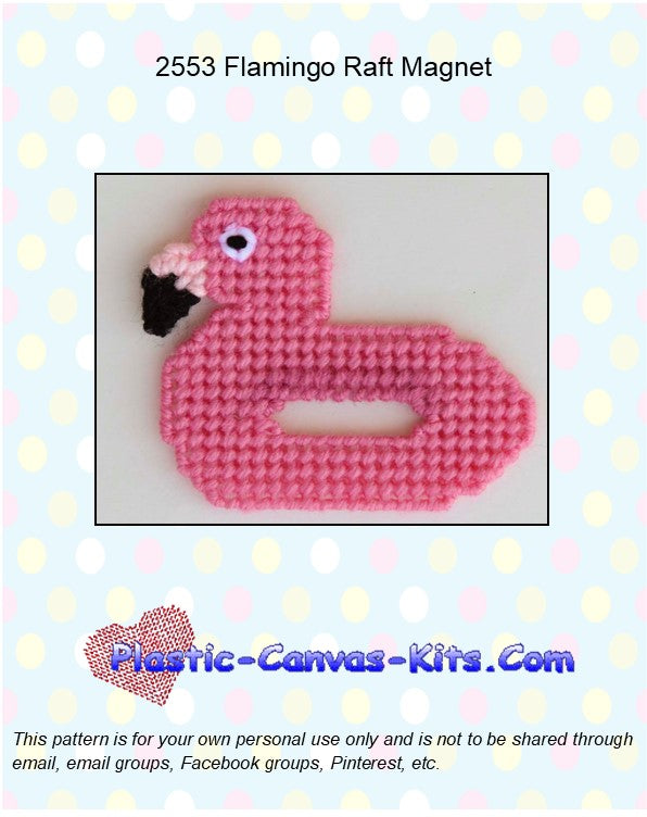 Flamingo Raft Magnet