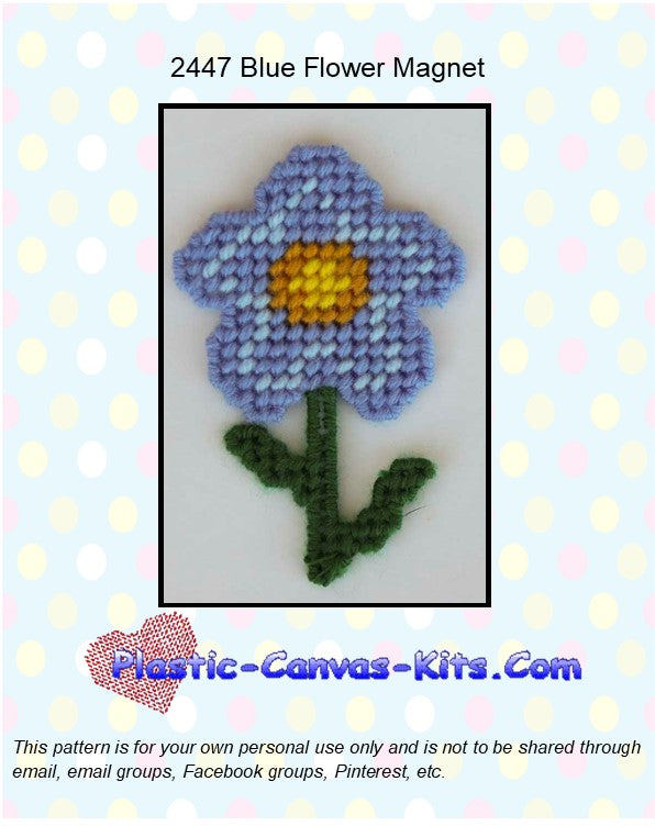 Blue Flower Magnet