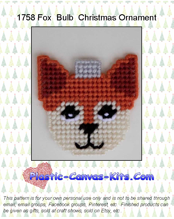 Fox Bulb Christmas Ornament